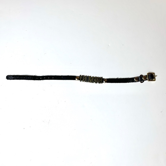 HARMONY Brass Letters Leather Buckle Bracelet - Picture 14 of 16